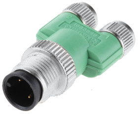 Złącze okrągłe, M12 - 3-stykowe żeńskie M8 (2), 60 V, 4A