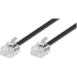 Goobay 50319 Cable RJ11 to RJ11 Black 10m Phone &amp; Telecom