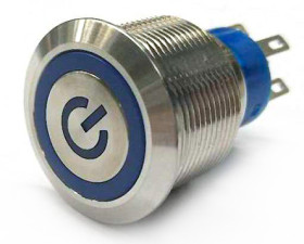 Nasadka przełącznika Chwilowy SPDT średnica wycięcia 22.2mm, montaż panelowy RS PRO