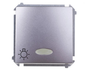 Simon Basic Przycisk /światło/ z podświetleniem, szybkozłącza, stal inox BMS1L.01/21