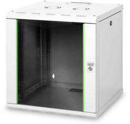 Wall enclosure, 12 U, (H x W x D) 643 x 600 x 600 mm, IP20, sheet steel, light gray, DN-19 12U-6/6