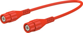 Coaxial cable, BNC plug (straight) to BNC plug (straight), 50 Ω, RG-58, grommet red, 2 m, 67.9770-20022