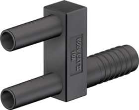 Jumper, pitch 12 mm, 600 V, 10 A, nickel-plated, black, 65.9866-21