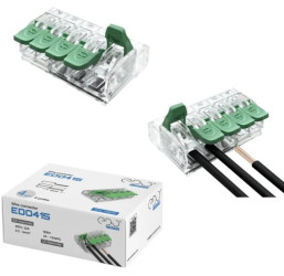 Szybkozłączka instalacyjna z dźwignią do wszystkich rodzajów przewodów maks. 4mm² 5-przew. EDO415 25 szt