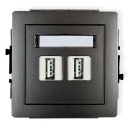Mechanizm gniazda podwójnego 2xUSB-A A