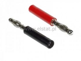 Wtyk banan, adapter 26.455.1 ( M/F ) czerwony
