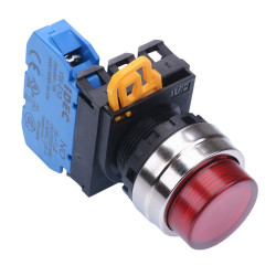 YW4L-M2E10Q0R Red 22mm Metal Bezel Momentary Push Button Switch NO IP65 IDEC