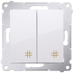 Łącznik krzyżowy podwójny SIMON 54 biały 10AX Kontakt Simon DW7/2.01/11