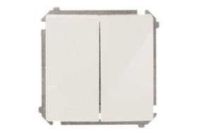 Simon Basic Łącznik schodowy podwójny z podświetleniem biały BMW6/2L.01/11