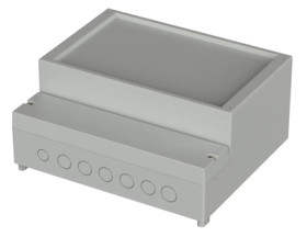 ABS/PC enclosure, (L x W x H) 257 x 217 x 112 mm, light gray (RAL 7035), IP65, 41250609