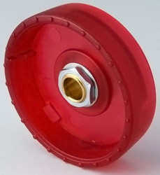 Rotary knob, 6 mm, PC, red, Ø 41 mm, H 14 mm, B8341063