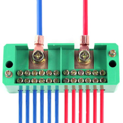 Rozdzielacz 2 fazowy listwa 2/12 szyna 2wej/12wyj 30A 660V 5.8MM