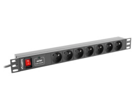 Listwa zasilająca RACK PDU 1U 10A 7x230V PL 2m czarna C14 PDU-07E-0200-IEC-BK