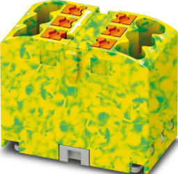 Distribution block, push-in connection, 0.14-4.0 mm², 24 A, 6 kV, green/yellow, 1091668