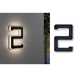 Paulmann 79843 Solar House Number Light 0.20W Warm White Black