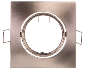 Oprawa punktowa PORTO-K, IP20, kwadrat, inox, z regulacją kąta, TYP DT10