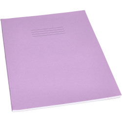 Rapid A4 Exercise Book Ruled 8mm &amp; Margin 80 Page Purple Box of 50