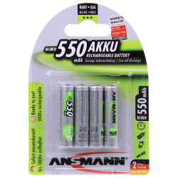 Ansmann 5030772 AAA - Pack of 4 550mAh NiMH batteries