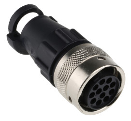 Złącze wielostykowe przemysłowe 12-pinowe Montaż na kablu Gniazdo ITT Cannon