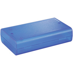 Strapubox 2515BL Universal Enclosure Plastic Blue Snap Fastener