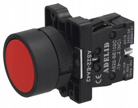 Przycisk sterowniczy AS22 FI22 czerwony STOP XB2 CB-8871