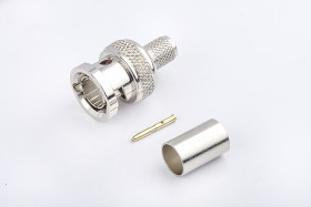Złącze koncentryczne Montaż na kablu Męski 75Ω typ złącza Złącze BNC 6GHz Połączenie zagniatane typ kabla 1855A