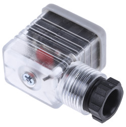 Złącze zaworu elektromagnetycznego B 2P+E 24 V DC Żeński LED: Tak dławnica PG9 Montaż na kablu RS PRO