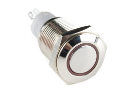 Sparkfun Metal Pushbutton - Momentary (16mm, Red)