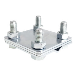 Złącze uniwersalne 4-śrubowe uchwyt odgromowy do bednarki STAL OCYNKOWANA GALWANICZNIE M8 14.1 OC