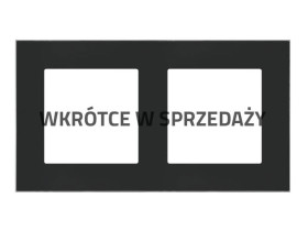 SIMON 55 Ramka 2 podwójna DUO czarna podstawa chrom TRD2.163/149 KONTAKT SIMON