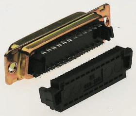 Złącze D-Sub 9-pinowe Żeński Kąt prosty Montaż na kablu raster 1.27mm Złoto