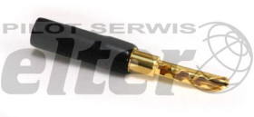 Wtyk/gniazdo bananowe gumowe VITALCO LAW90 czarne