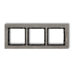 DECO Ramka uniwersalna potrójna - beton (ramka: ciemnoszary spód: czarny) ciemny szary 28-12-DRB-3
