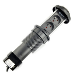 Listwa zasilająca wysuwana podblatowa DPM PF1203L - 3 gniazda - 1,5m