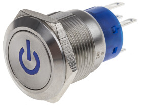 Nasadka przełącznika Zatrzaskowy SPDT średnica wycięcia 19mm, montaż panelowy RS PRO