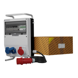 Rozdzielnica budowlana na stojaku z kablem i licznikiem zużycia energii TD-S/FI SKHU 16A 2x230V Doktorvolt DV-0519-F