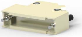 D-Sub connector housing, size: 3 (DB), angled 45°, cable Ø 4 to 13 mm, zinc die casting, silver, 2-1478763-5