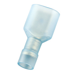 Konektor płaski Męski 0.8 x 6.35mm 1.5 → 2.5 mm², 16 → 14 AWG długość 24mm Izolacja: Izolowane Cyna