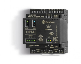 Programowalny przekaźnik logiczny Finder CODESYS ADVANCED 12...24V DC RJ45 lub MODBUS TCP/IP, MODBUS RS485 8A.04.9.024.832C