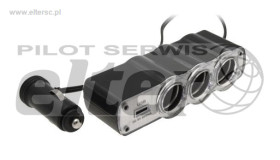 Rozdzielacz Zapalniczki 1x3 z gniazdem USB