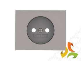 BERKER K.5 Płytka czołowa do gniazda bez uziemienia stal szlachetna nierdzewna 3967157004 HAGER