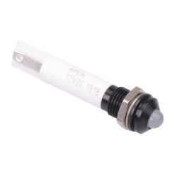 Q8P1BXXW12E White Prominent 8mm 12VDC LED Panel Indicator IP67 APEM