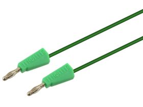 Przewód banan - banan 4mm 100cm średnica 2mm zielony