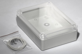 ABS enclosure, (L x W x H) 145 x 105 x 40 mm, light gray (RAL 7035), IP65, RP1205C