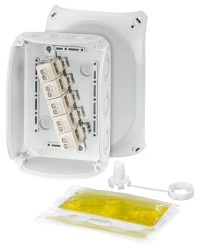 Puszka do wypełniania masą uszczelniającą do 10mm2 180x130x77mm szara WP 1010 B 62000110