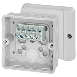 Puszka instalacyjna DE 9325 Z z zaciskami 88x88x50mm hermetyczna IP55 szara HENSEL