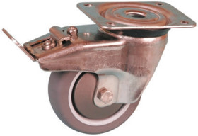 Koło samonastawne średnica kabla 100mm Płyta Guitel Hervieu 90kg wysokość całkowita 127mm