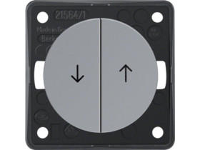 Integro Flow Wyłącznik żaluzjowy wieloklawiszowy przyciskowy nadruk symbol "strzałka" szary 936532507 HAGER