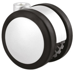 Koło samonastawne średnica kabla 75mm Otwór nieprzelotowy Tente 80kg wysokość całkowita 76mm