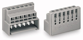 Wtyk rozgałęźny 6-polowy 1,5mm2 5 L, 1x PE szare 730-116 /50szt./